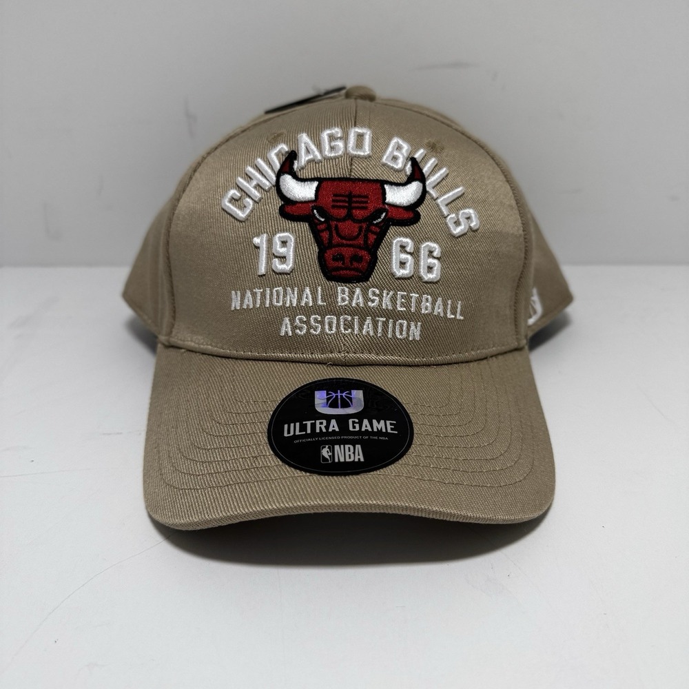 NEW! Chicago Bulls Ultra Game Snapback‎ Hat EST. 1966 NBA Basketball Jordan Tan